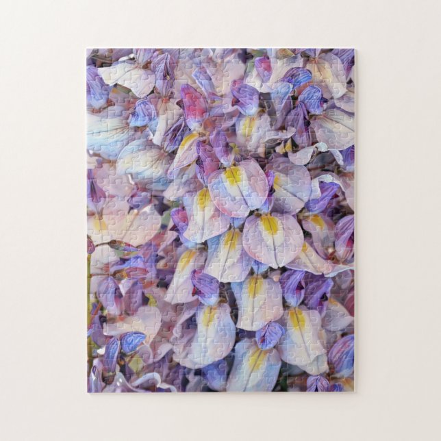 Wisteria Purple Flowers Close Up Art Puzzle (Vertical)