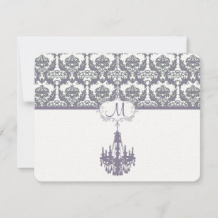 Wisteria Purple Vintage Chandelier Response Cards