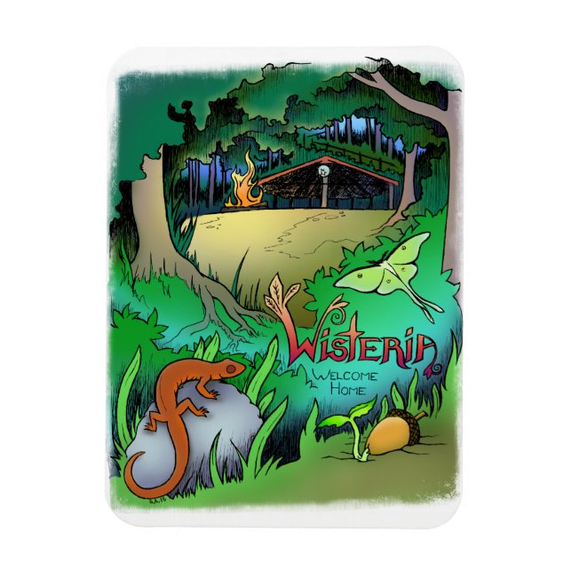 Wisteria Refrigerator Magnet (Vertical)