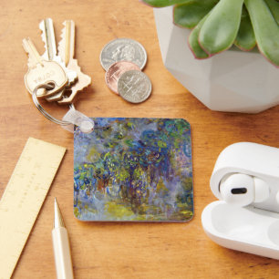 Wisteria (right half) by Claude Monet Key Ring