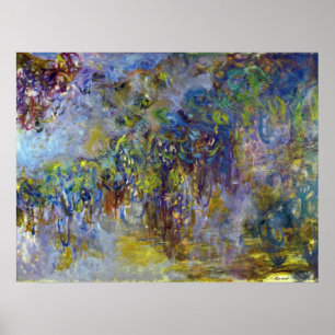 Wisteria (right half) by Claude Monet Poster