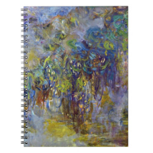 Wisteria (right half) by Claude Monet Spiral Notebook