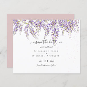 Wisteria Save Dates Dusty Pink Wedding BUDGET