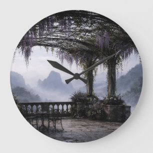 Wisteria Sky Terrace Gothic Garden Wall Clock