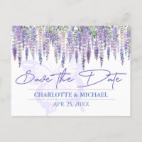 Wisteria Spring Garden Wedding Save the Date
