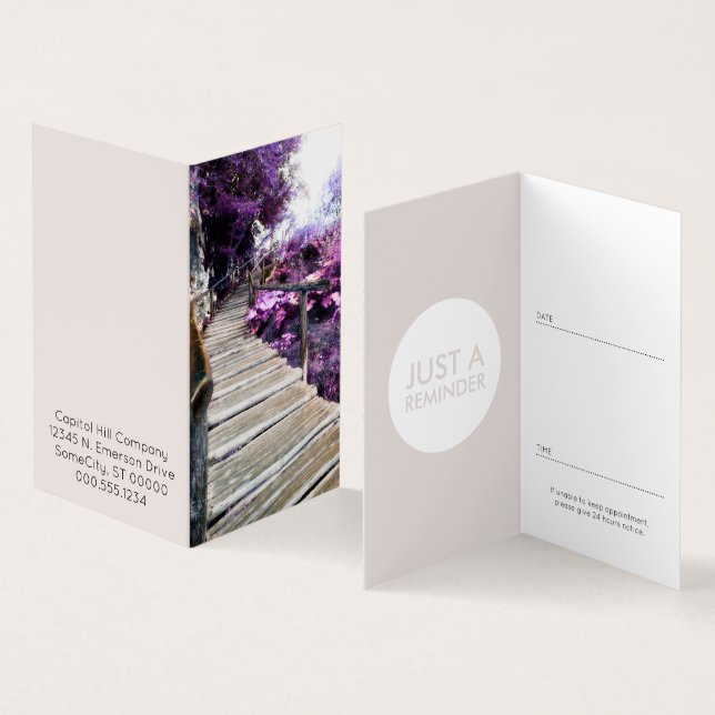 wisteria stairs folded appointment card (Inside and Outside)