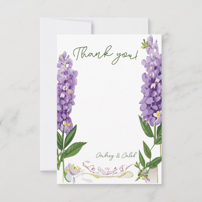 Wisteria Thank You Card (Front)