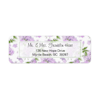 Wisteria Theme Wedding Return Address