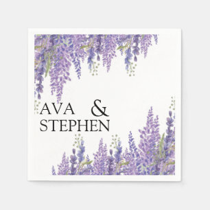 Wisteria Tree Wedding Names Napkin
