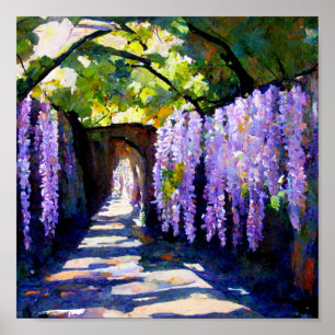 Wisteria tunnel poster