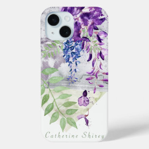 Wisteria Watercolor Art Personalised Phone Case