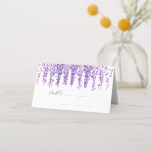Wisteria Watercolor Flower Floral Wedding Place Card