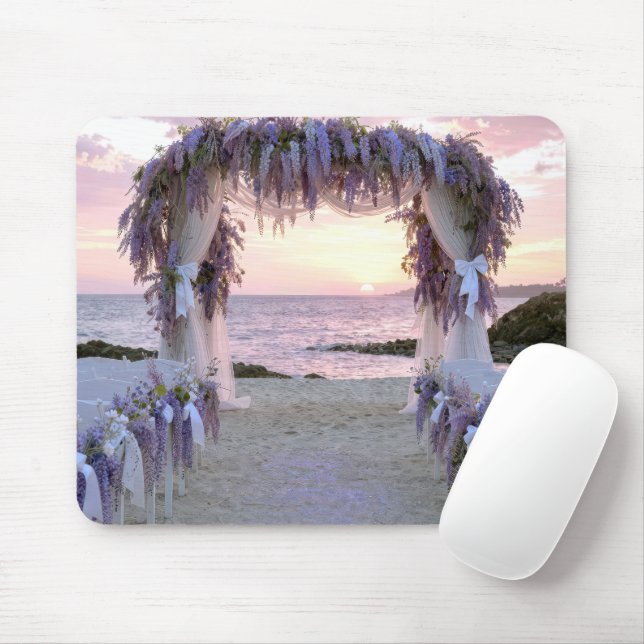 Wisteria Wedding Arch on the Beach Mouse Pad (With Mouse)