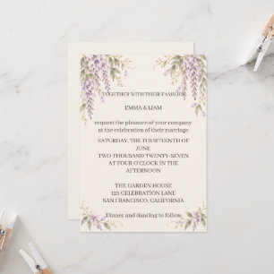 Wisteria Wedding Invitation