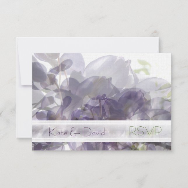 ©Wisteria Whisper/Wedding or All-Occasion RSVP Card (Front)