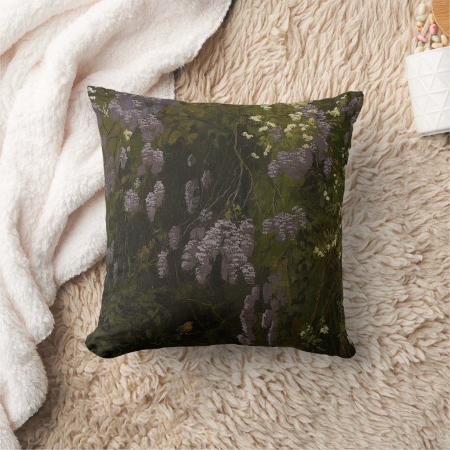 Wisterias in Bloom - Floral Composition Cushion (Blanket)