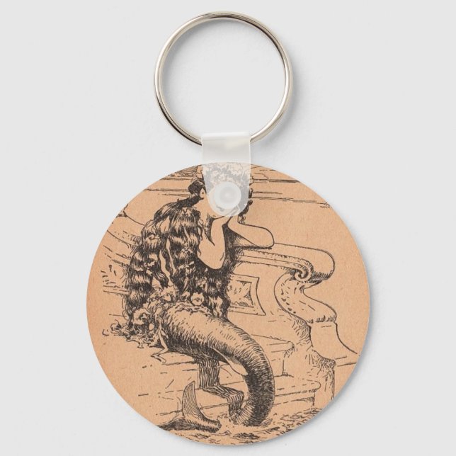 Wistful Mermaid Key Ring (Front)