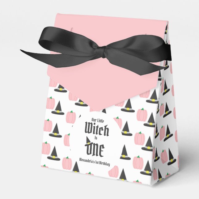 Witch 1st Birthday Favour Box (Front Side)
