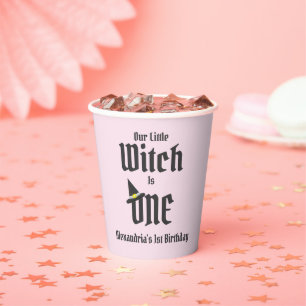 Witch 1st Birthday Paper Cups