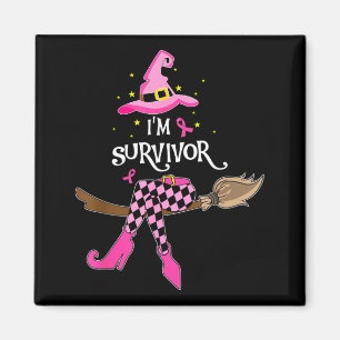 Witch A Survivor Halloween Breast Cancer Awareness Magnet