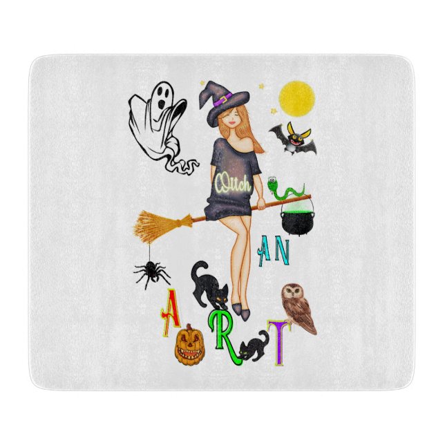 Witch An Art Cutting Board (Front)
