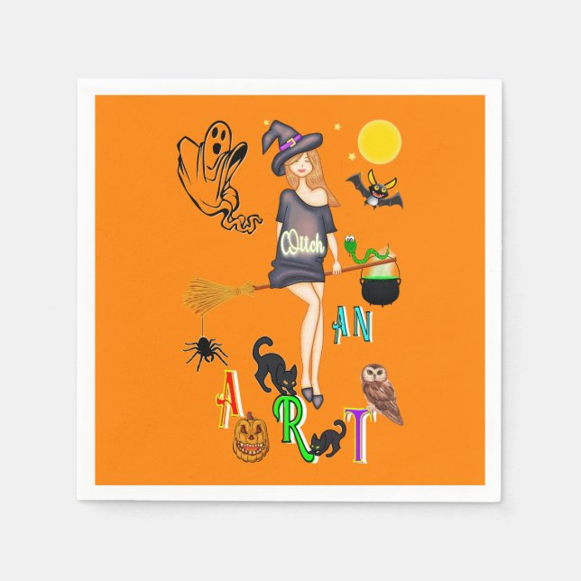 Witch An Art Napkin (Front)