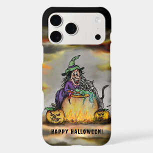 Witch and black Cat, Happy Halloween!