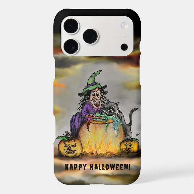 Witch and black Cat, Happy Halloween! (Back)