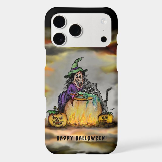 Witch and black Cat, Happy Halloween! (Back)