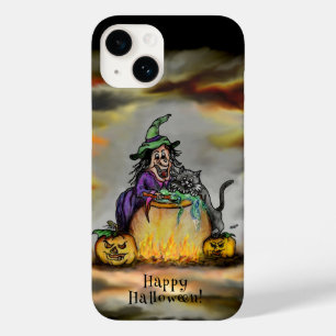 Witch and black Cat, Happy Halloween! Case-Mate iPhone 14 Case