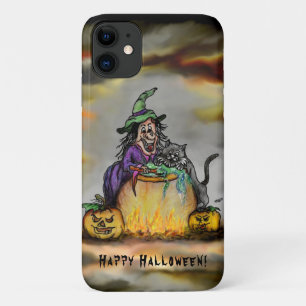 Witch and black Cat, Happy Halloween! Case-Mate iPhone Case