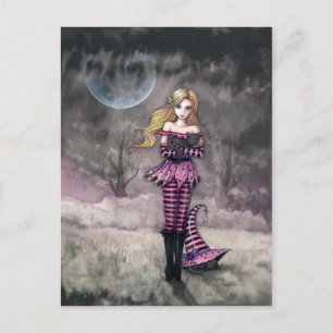 Witch and Black Cats Postcard