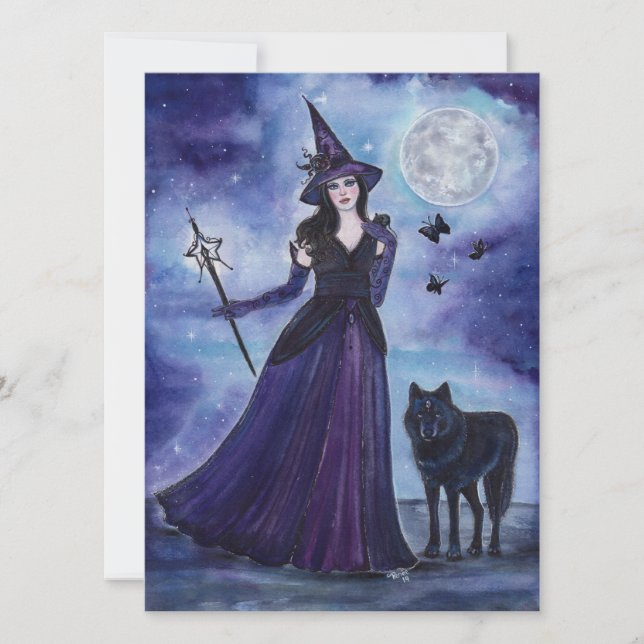 Witch and black wolf by Renee Lavoie (Front)