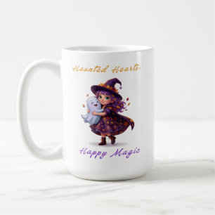 Witch and Boo Besties Cute Halloween Magic Coffee Mug