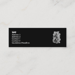 Witch and Doll Halloween Mini Business Card