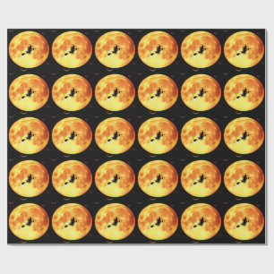 Witch and Full Moon Wrapping Paper