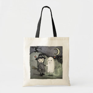 Witch and Ghost in Love Tote Bag