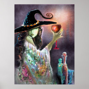 Witch and Goblet Poster