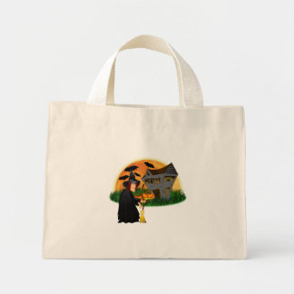 Witch and Haunted House Halloween Bag