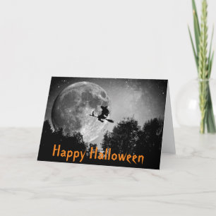 Witch and Moon Halloween Customizable Card