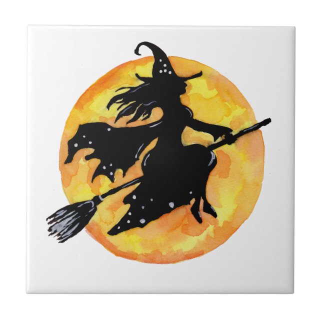 Witch and Moon Tile (Front)