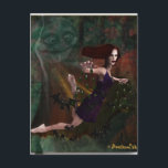 Witch and the Moon Postcard<br><div class="desc">Witch and the Moon. Look for the matching postage. This Highest Quality Postcard illustrated by BonBonish. It made on ultra heavyweight paper, with glossy front. Easy to customise with your own text and image. Great as business / invitation/ business profile / announcement / thank you / care and concern /...</div>