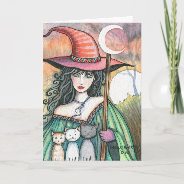 Witch and Trio Card by Molly Harrison (Front)