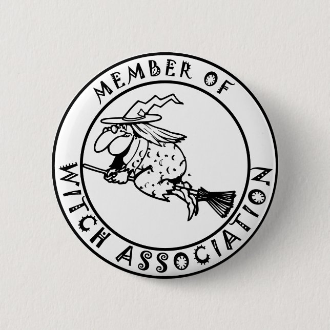 Witch association 6 cm round badge (Front)