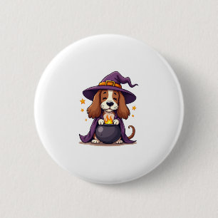 Witch Basset Brew 6 Cm Round Badge