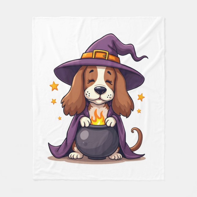 Witch Basset Brew Fleece Blanket (Front)