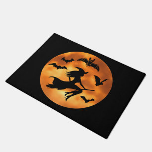 Witch Bats Moon Doormat