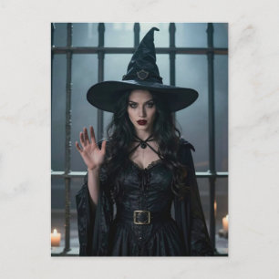 Witch behind bars because she commented crime postcard