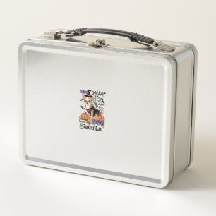 Witch better have my Dog Biscuits Cute Halloween C Metal Lunch Box