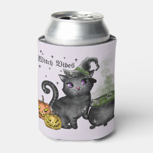 Witch Black Cat Witch Vibes Can Cooler